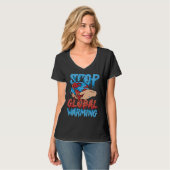 Stop Global Warming Mother Nature Earth Day Advoca T-shirt (Voorkant volledig)