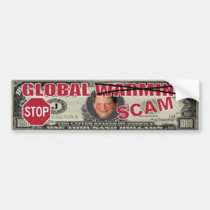 STOP GLOBAL WARMING SCAM BUMPERSTICKER