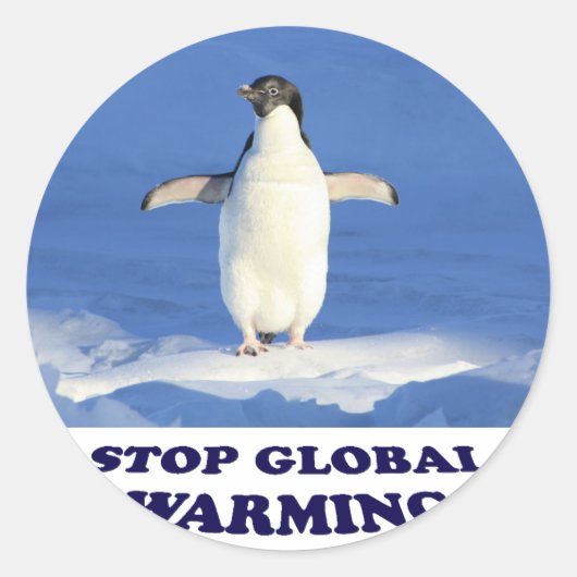 Stop Global Warming vermenigvuldig siroki.png Ronde Sticker (Voorkant)