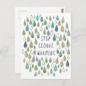 STOP GLOBALE WAARSCHUWING Bescherm de planeet Briefkaart (Voorkant / Achterkant)