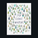 STOP GLOBALE WAARSCHUWING Bescherm de planeet Briefkaart<br><div class="desc">Kijk eens naar deze dramatische kunst,  hand gemaakt door mij voor je! Voel je vrij om je eigen tekst toe te voegen of de kleuren te wijzigen. Bezoek mijn winkel voor meer! Als je iets wilt,  kun je contact opnemen met mijn contactgegevens op mijn winkelpagina.</div>