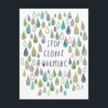 STOP GLOBALE WAARSCHUWING Bescherm de planeet Briefkaart<br><div class="desc">Kijk eens naar deze dramatische kunst,  hand gemaakt door mij voor je! Voel je vrij om je eigen tekst toe te voegen of de kleuren te wijzigen. Bezoek mijn winkel voor meer! Als je iets wilt,  kun je contact opnemen met mijn contactgegevens op mijn winkelpagina.</div>
