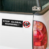 STOP GLOBALE WAARSCHUWING! BUMPERSTICKER (Op Truck)