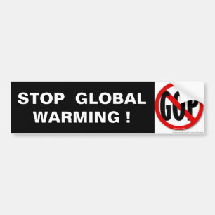 STOP GLOBALE WAARSCHUWING! BUMPERSTICKER