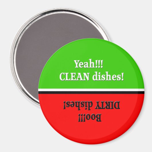 Stop/Go Red/Green Dishwaser Magnet (Voorkant / Achterkant)