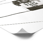 Stop Go Stoplight Street Light B&W Poster (Hoek)