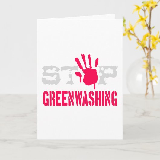 Stop Greenwash Kaart (Gele Bloem)