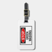 Stop Greenwash Sign (1) Bagagelabel (Voorkant verticaal)