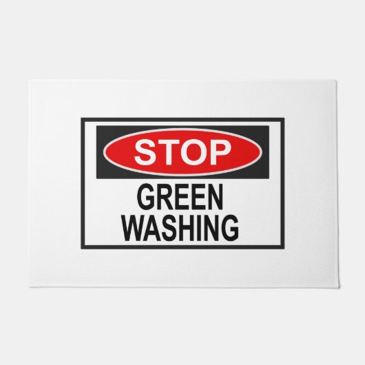Stop Greenwash Sign (1) Deurmat (Voorkant)