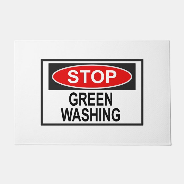 Stop Greenwash Sign (1) Deurmat (Voorkant)