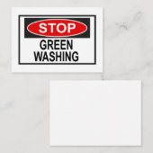 Stop Greenwash Sign (1) Notitiekaartje (Voorkant / Achterkant)