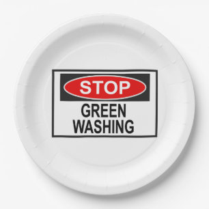 Stop Greenwash Sign (1) Papieren Bordje
