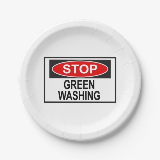 Stop Greenwash Sign (1) Papieren Bordje (Voorkant)