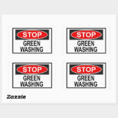 Stop Greenwash Sign (1) Rechthoekige Sticker (Vel)