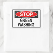 Stop Greenwash Sign (1) Rechthoekige Sticker (Tas)