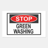 Stop Greenwash Sign (1) Rechthoekige Sticker (Voorkant)