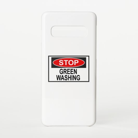 Stop Greenwash Sign (1) Samsung Galaxy Hoesje (Achterkant)