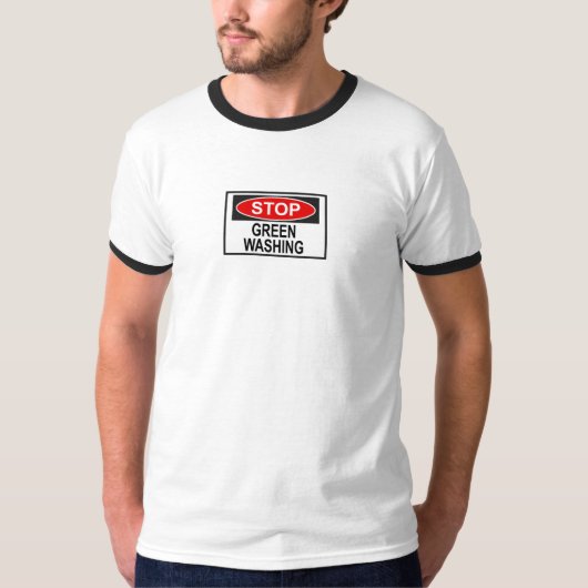 Stop Greenwash Sign (1) T-shirt (Voorkant)