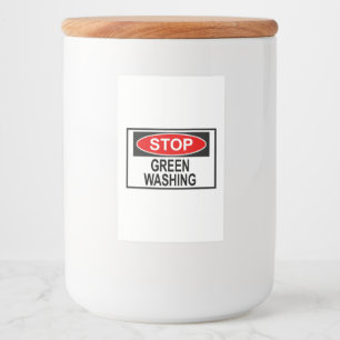 Stop Greenwash Sign (1) Voedselcontainer Etiket