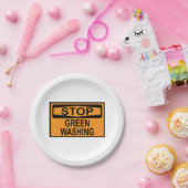 Stop Greenwashing Sign Papieren Bordje (Feest)