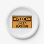 Stop Greenwashing Sign Papieren Bordje (Voorkant)