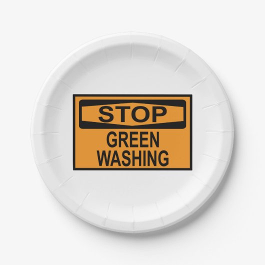 Stop Greenwashing Sign Papieren Bordje (Voorkant)