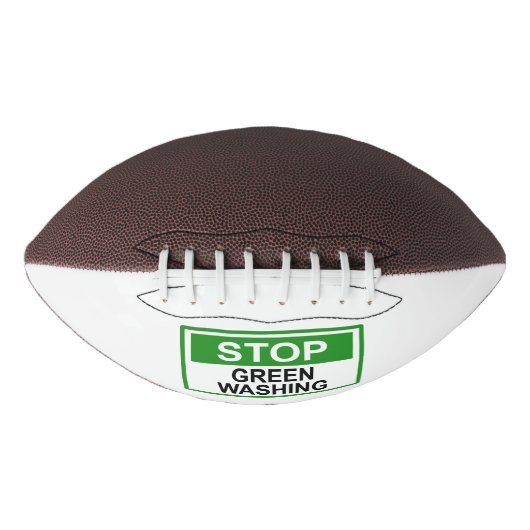Stop Greenwashing Teken Button American Football (Voorkant)