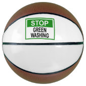 Stop Greenwashing Teken Button Basketbal (Voorkant)