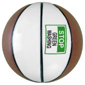 Stop Greenwashing Teken Button Basketbal (Verticaal)