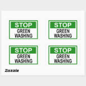 Stop Greenwashing teken T-shirt Rechthoekige Sticker (Vel)