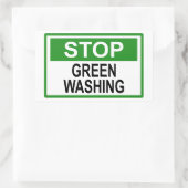 Stop Greenwashing teken T-shirt Rechthoekige Sticker (Tas)