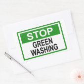 Stop Greenwashing teken T-shirt Rechthoekige Sticker (Envelop)