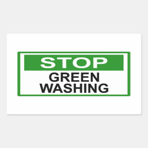 Stop Greenwashing teken T-shirt Rechthoekige Sticker