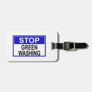 Stop groenwas-sign bagagelabel