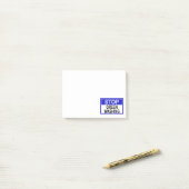 Stop groenwas-sign post-it® notes (Op bureau)