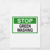 Stop groenwas-signaal voedselcontainer etiket (Enkel label)