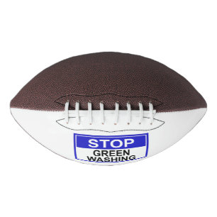 Stop groenwassen bord american football