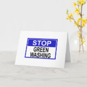Stop groenwassen bord kaart (Gele Bloem)
