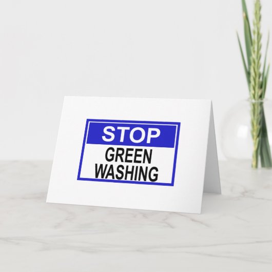 Stop groenwassen bord kaart (Voorkant)