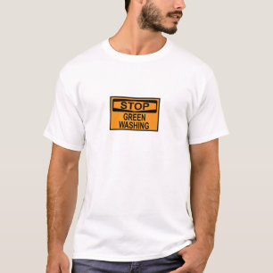 Stop groenwassen bord t-shirt