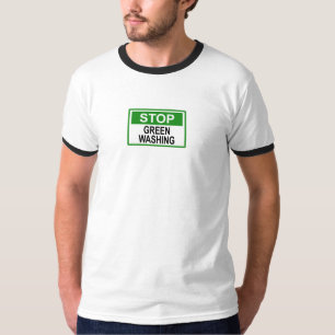 Stop groenwassen bord t-shirt