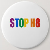 STOP H8 RONDE BUTTON 6,0 CM (Voorkant)
