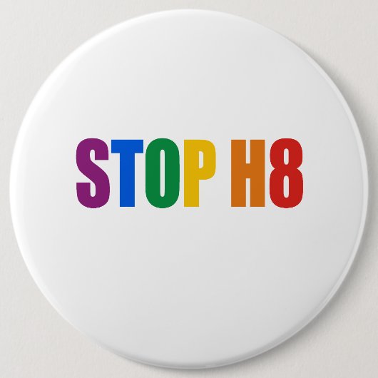 STOP H8 RONDE BUTTON 6,0 CM (Voorkant)