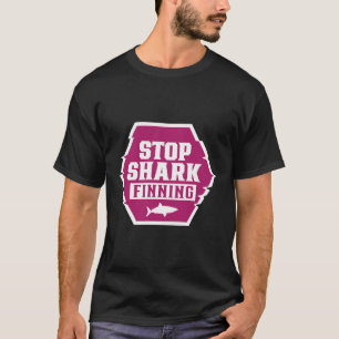 Stop haaienvinnen haaien vinnen anti t-shirt