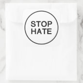 Stop haat Sticker knop. (Tas)