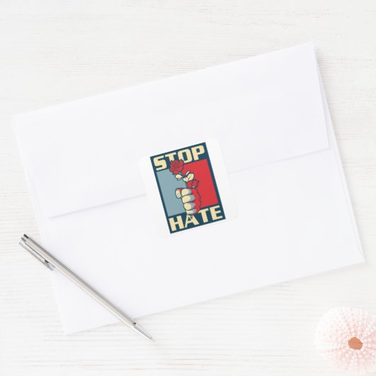 Stop Haat ... wow! Sticker (Envelop)