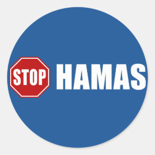 Stop Hamas Ronde Sticker