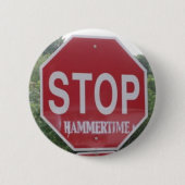 STOP: hamertijd Ronde Button 5,7 Cm (Voorkant)