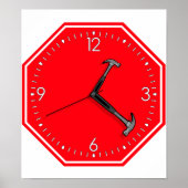 Stop Hammer Time Sign Clock Poster (Voorkant)