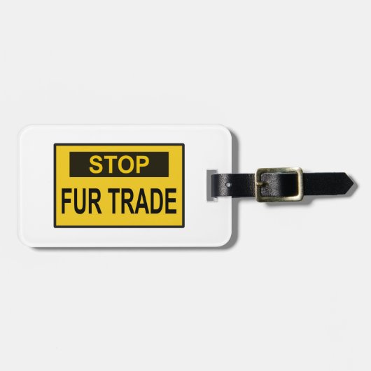 Stop handel Geel Bagagelabel (Voorkant horizontaal)